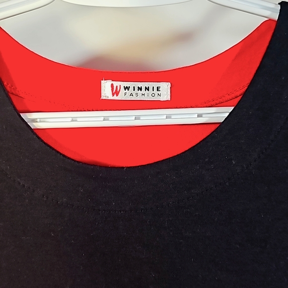 Red & Black Contrast Curve Mod Mini-dress | Sz XS | NWOT - Picture 3 of 7